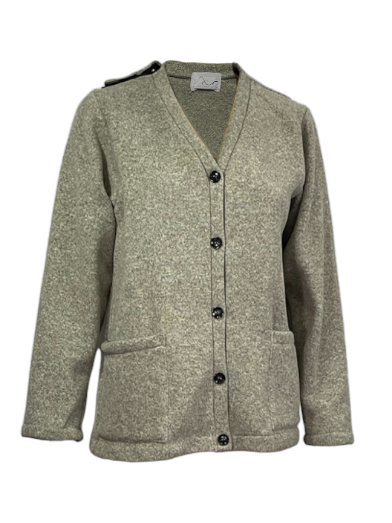 Adaptive Open Back Heavy Knitted Fleece Cardigan