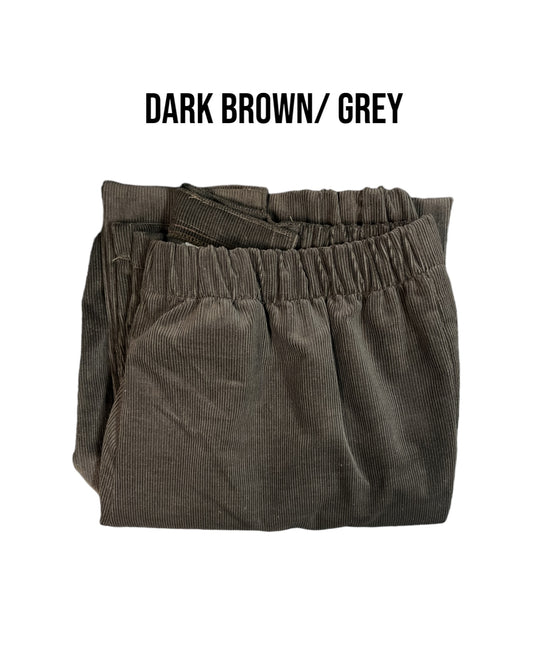 Adaptive Open Back Corduroy Pant, Dark Brown