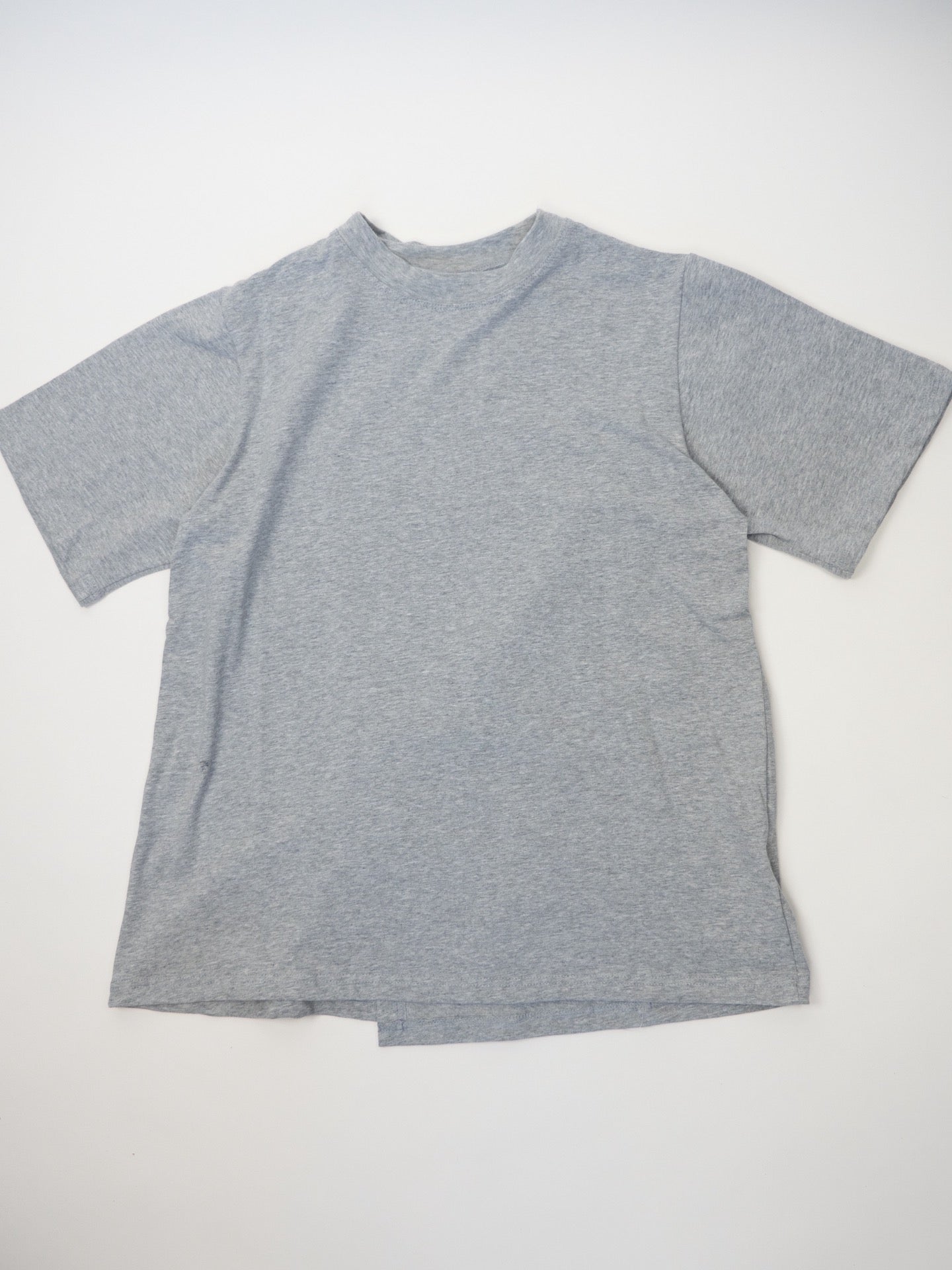 Adaptive Open Back Crew Neck T-Shirt, Blue Cotton
