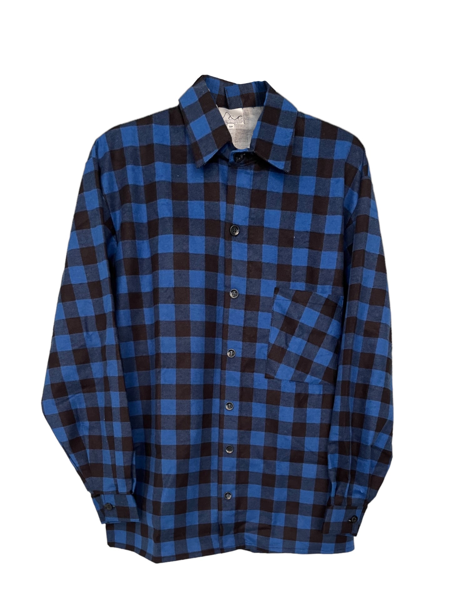 Adaptive Open Back Button Shirt, Buffalo Plaid