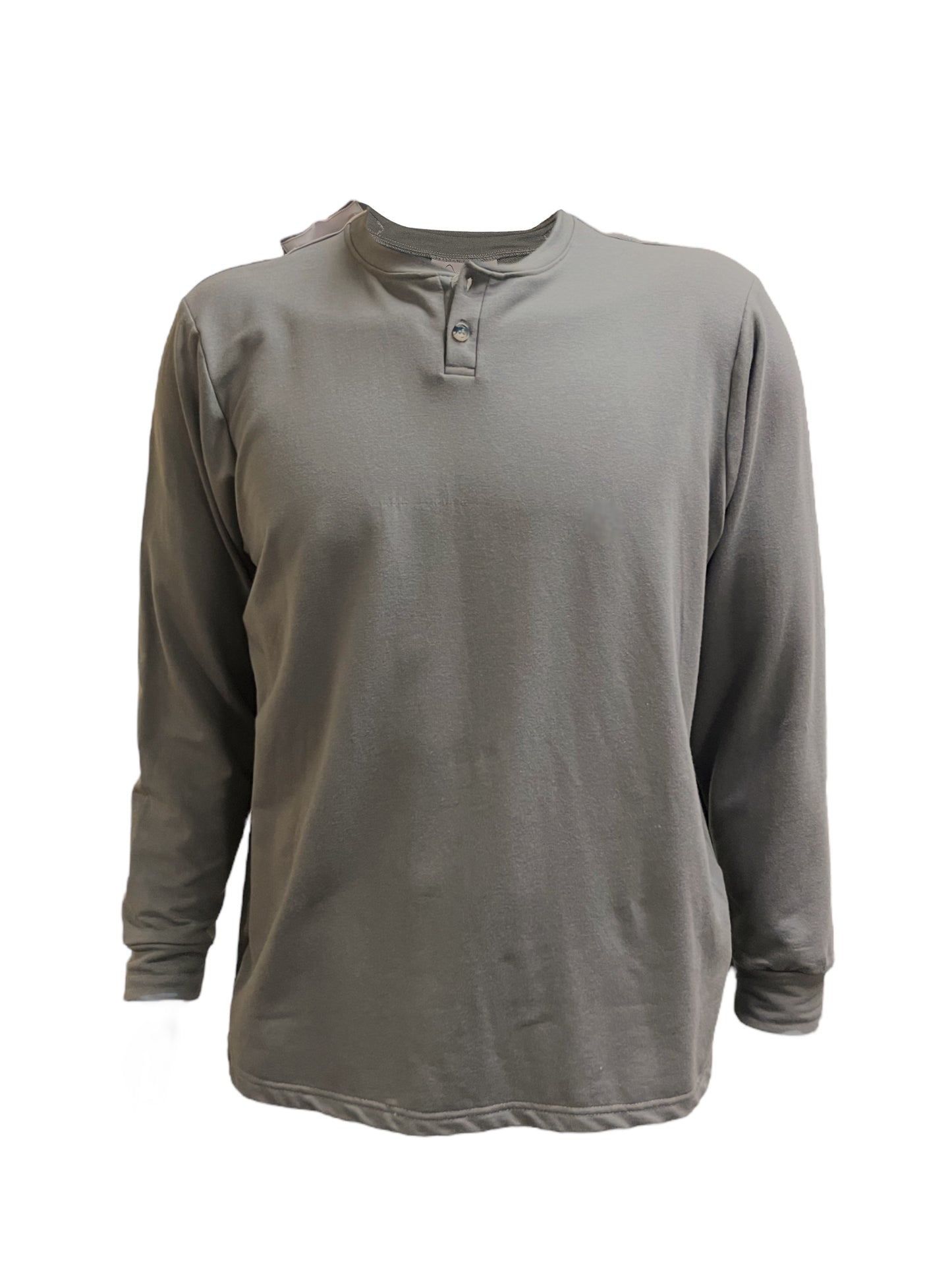 Adaptive Open Back Cotton Henley, Long Sleeve