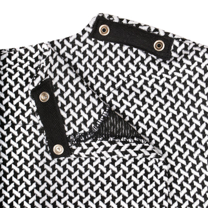 Adaptive Open Back Fooler Top, Patterned Black