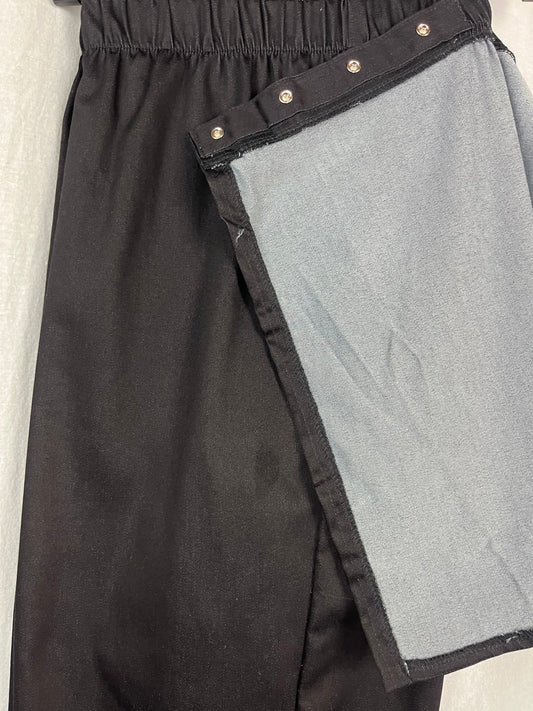Adaptive Open Back Lightweight Denim Pants – Black | Adaptive Comfort Clothing