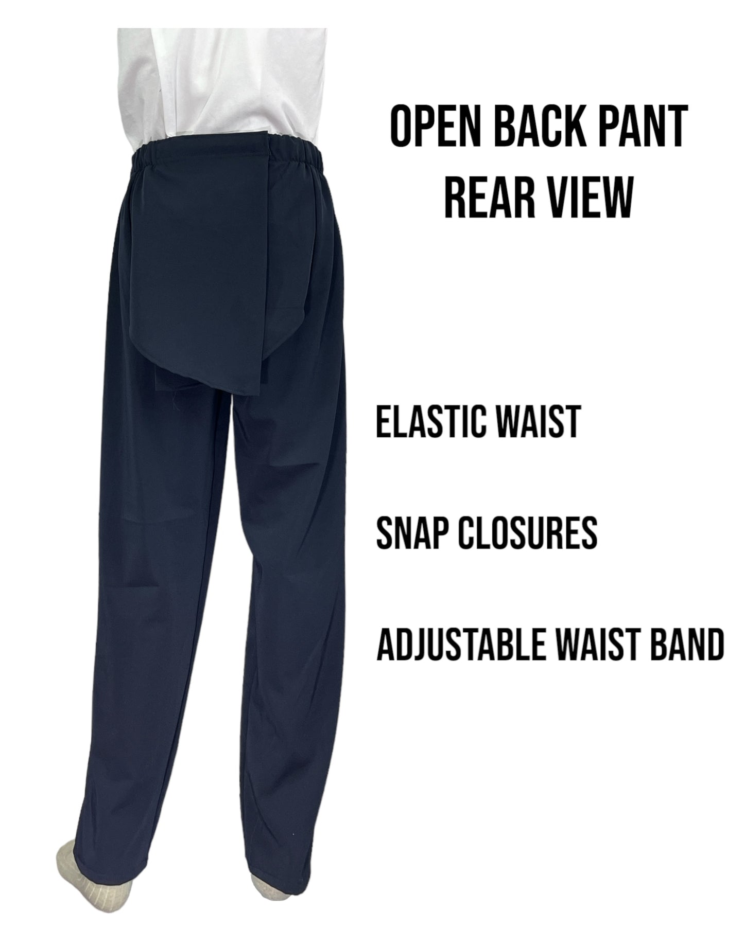 Adaptive Open Back Cotton Knit Pants