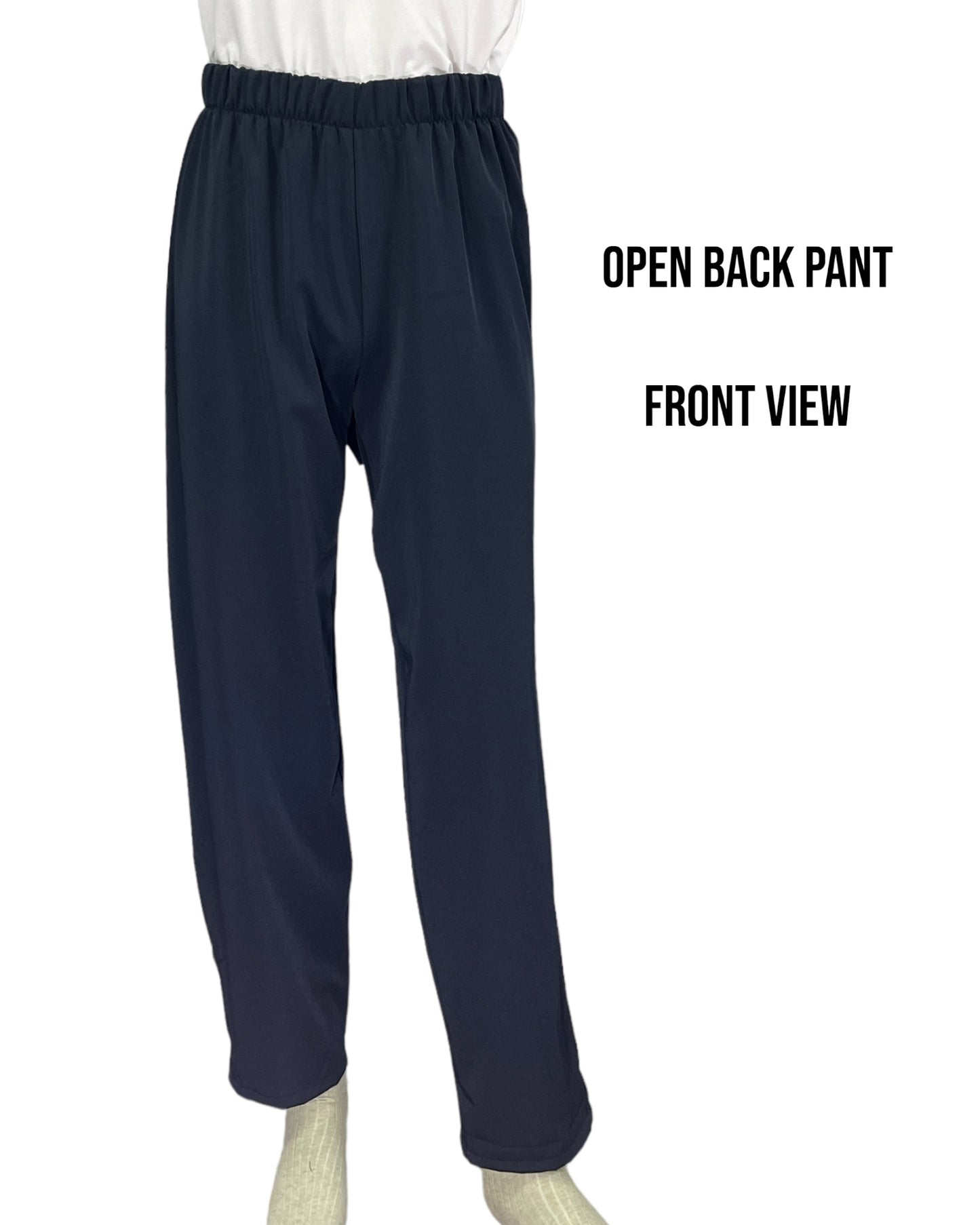 Adaptive Open Back Cotton Knit Pants