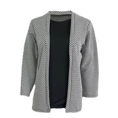 Adaptive Open Back Fooler Top, Patterned Black