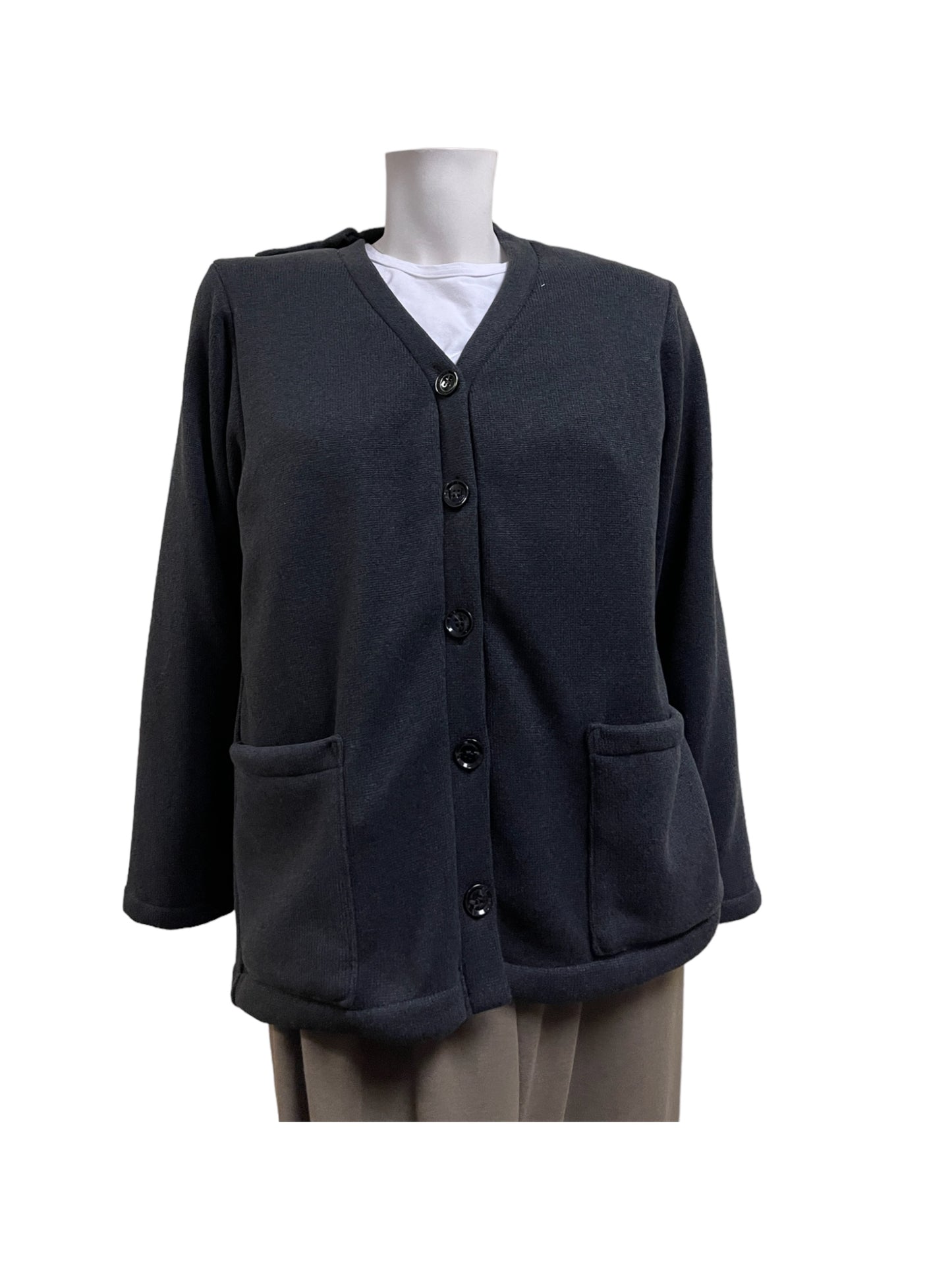 Adaptive Open Back Heavy Knitted Fleece Cardigan