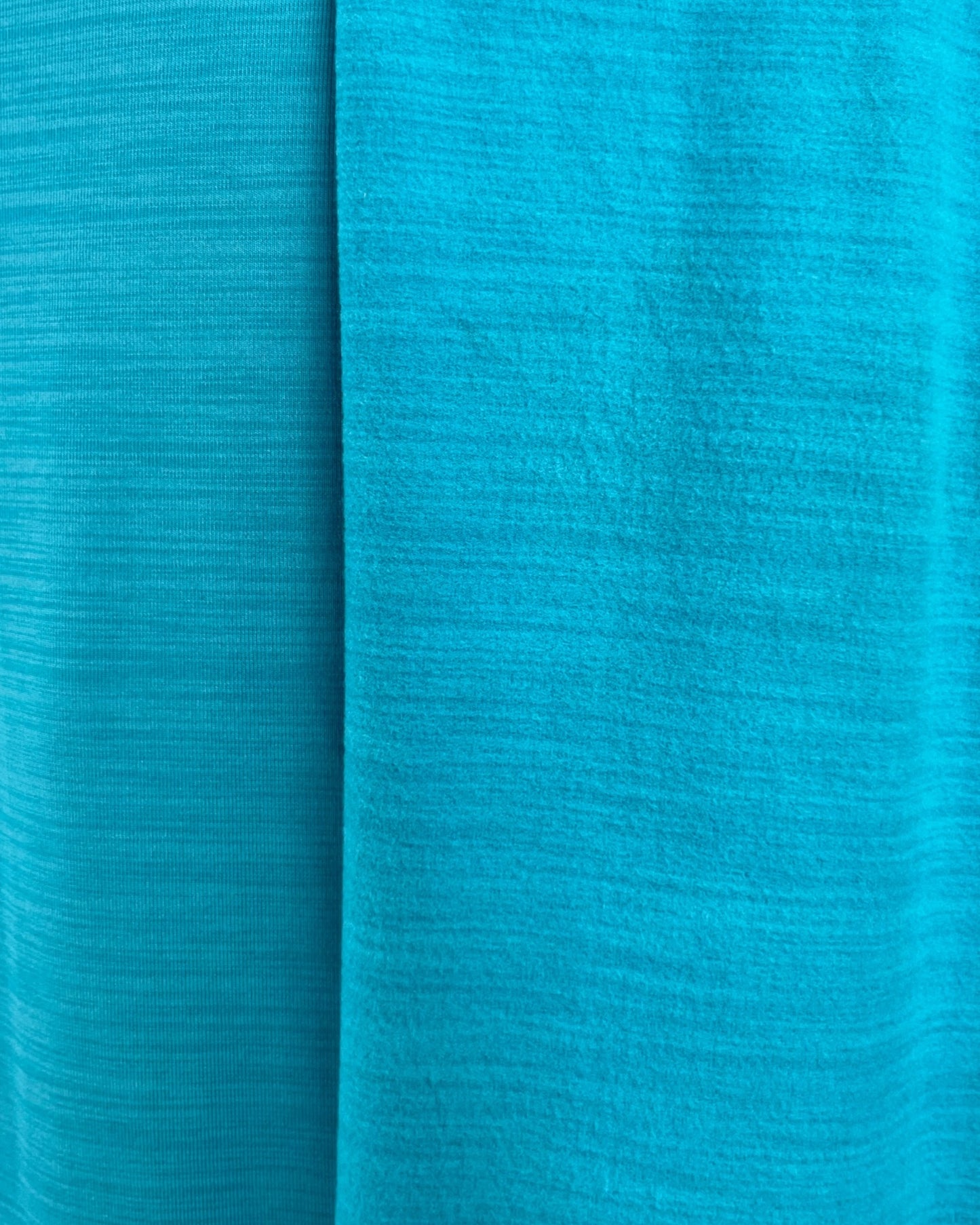 Adaptive Women’s Stretch Fleece Dress – Back Opening, Crew-Neck, Aqua Wash